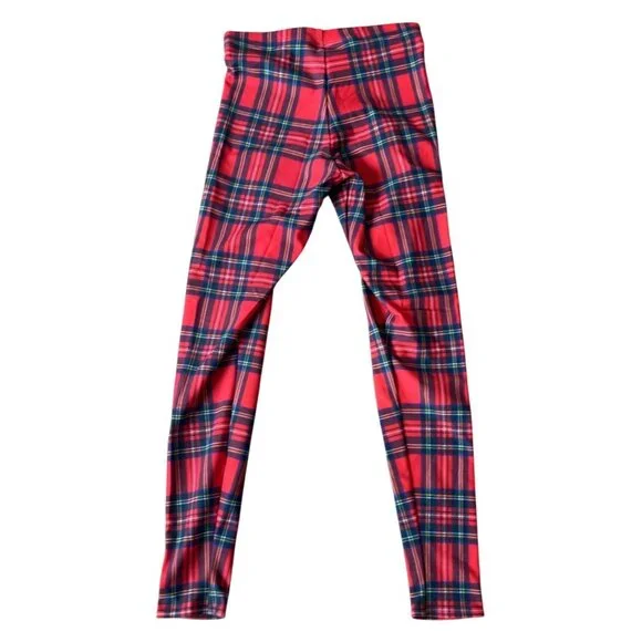 Black Milk Red Tartan Leggings Size Medium - Picture 2 of 8
